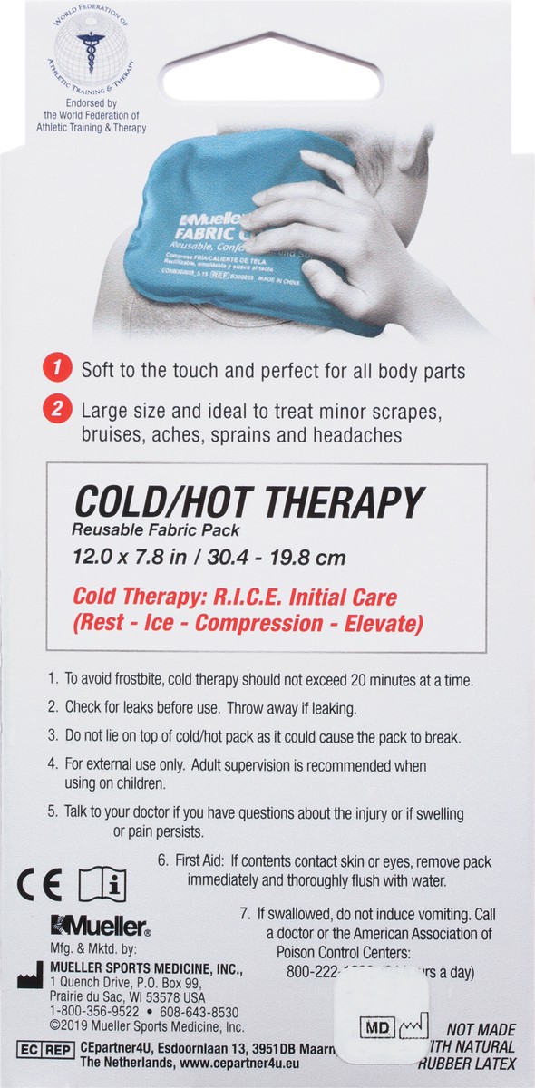 slide 10 of 12, Mueller Reusable Fabric Cold/Hot Pack 1 ea, 1 ct