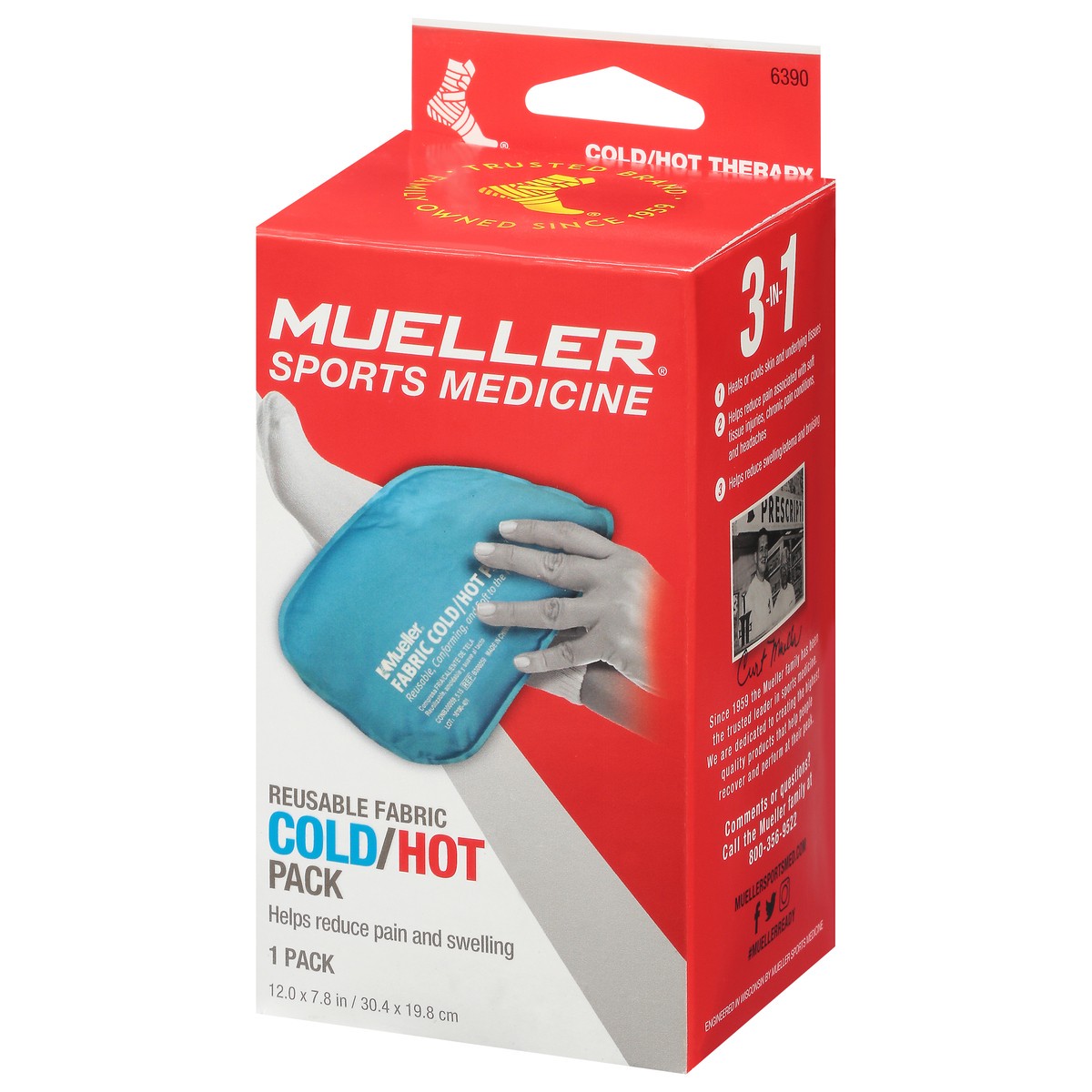 slide 2 of 12, Mueller Reusable Fabric Cold/Hot Pack 1 ea, 1 ct
