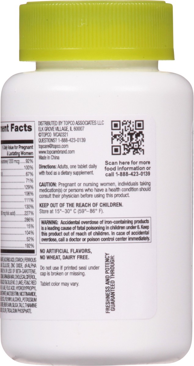 slide 6 of 9, TopCare Vitamins Prenatal, 100 ct