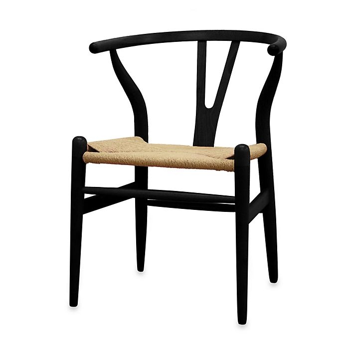 slide 1 of 1, Baxton Studio Wishbone Wood Y Chair - Black, 1 ct