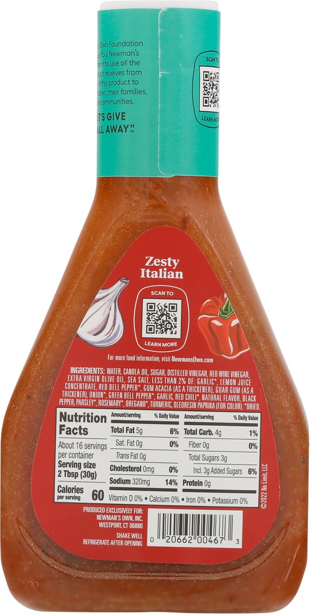 slide 5 of 9, Newman's Own Zesty Italian Dressing, 