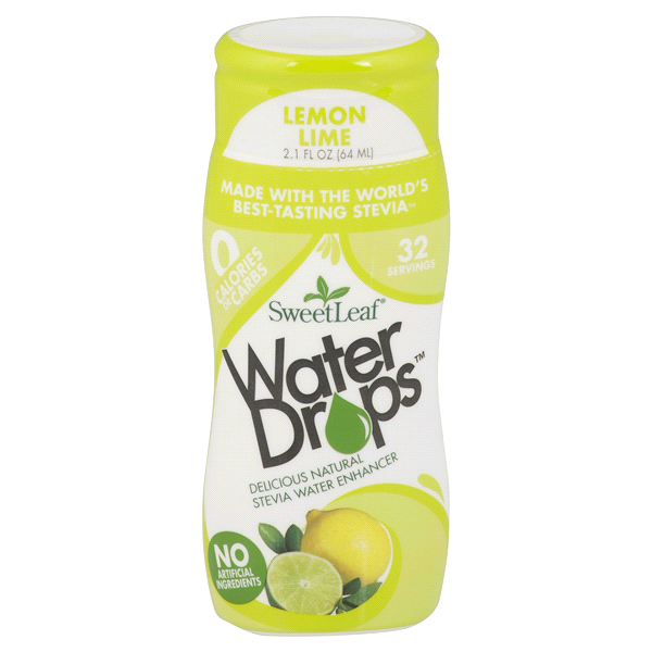 slide 1 of 1, SweetLeaf Water Drops, Lemon Lime, 2.1 fl oz