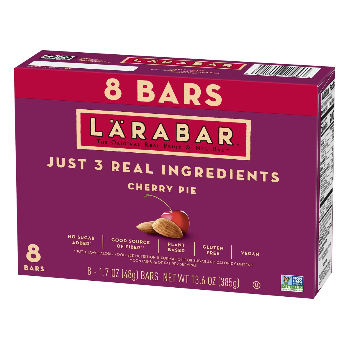 slide 8 of 9, LÄRABAR Cherry Pie, Gluten Free Vegan Fruit & Nut Bars, 1.7 oz bars, 8 ct, 8 ct