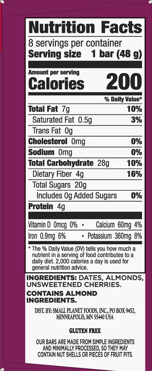 slide 5 of 9, LÄRABAR Cherry Pie, Gluten Free Vegan Fruit & Nut Bars, 1.7 oz bars, 8 ct, 8 ct