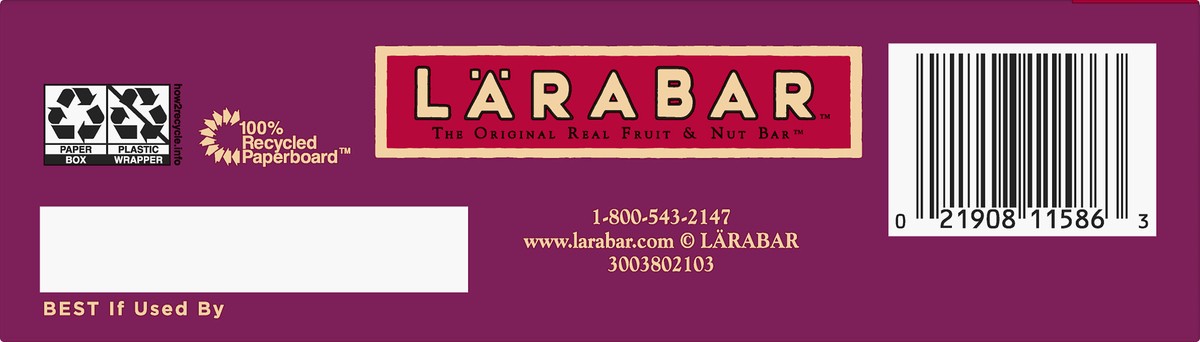 slide 6 of 9, LÄRABAR Cherry Pie, Gluten Free Vegan Fruit & Nut Bars, 1.7 oz bars, 8 ct, 8 ct