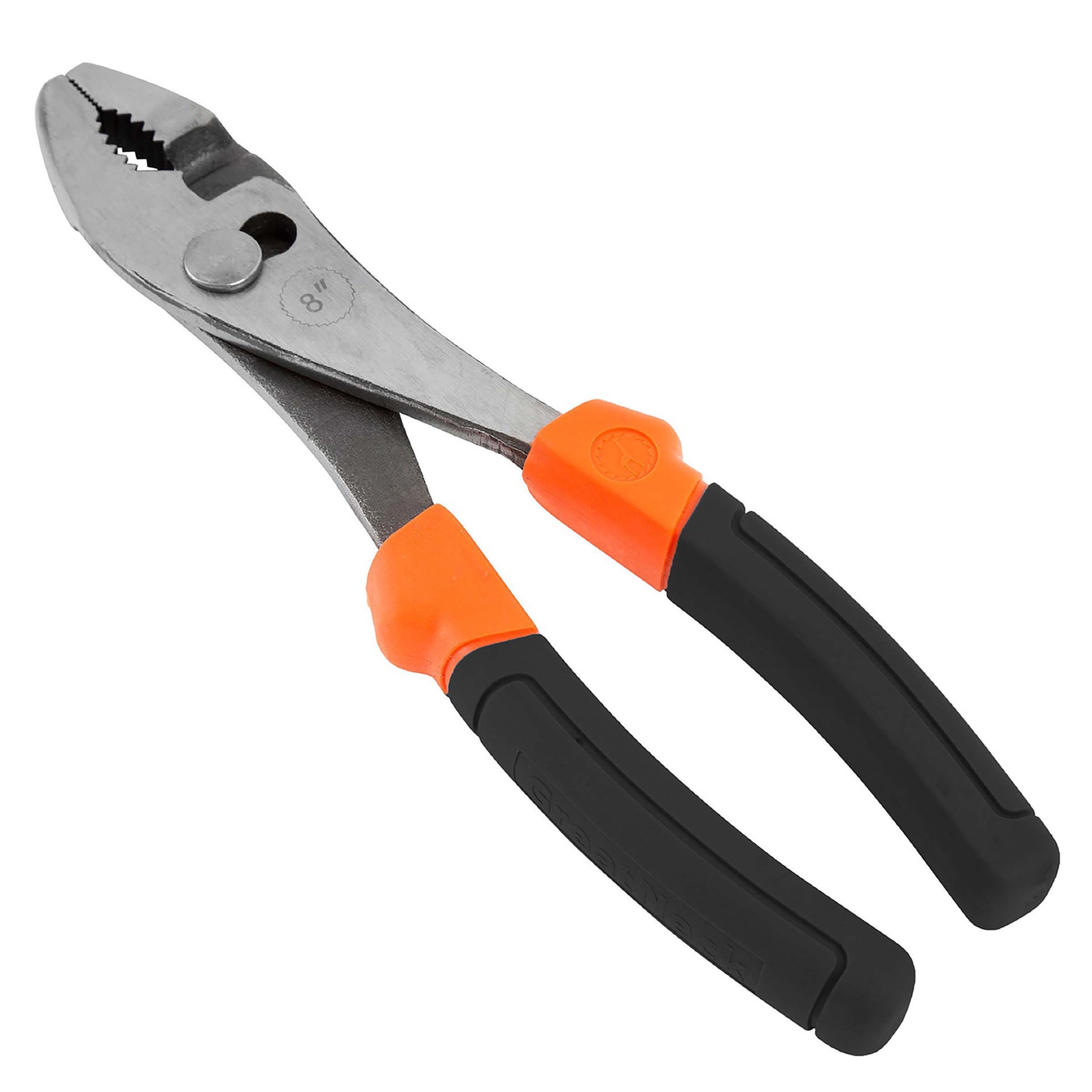 slide 1 of 1, Great Neck 8" Slip Joint Pliers With Vinyl Grips, 8 in