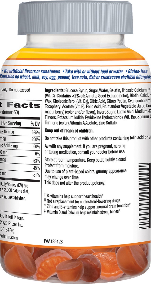 slide 6 of 7, Centrum MultiGummies Assorted Natural Fruit Flavors Multivitamin/Multimineral 120 ea, 120 ct