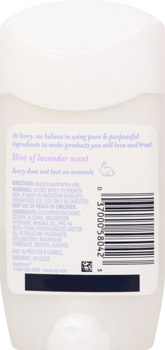 slide 9 of 9, Ivory Gentle Deodorant, Hint of Lavender, 2.4oz, 2.4 oz