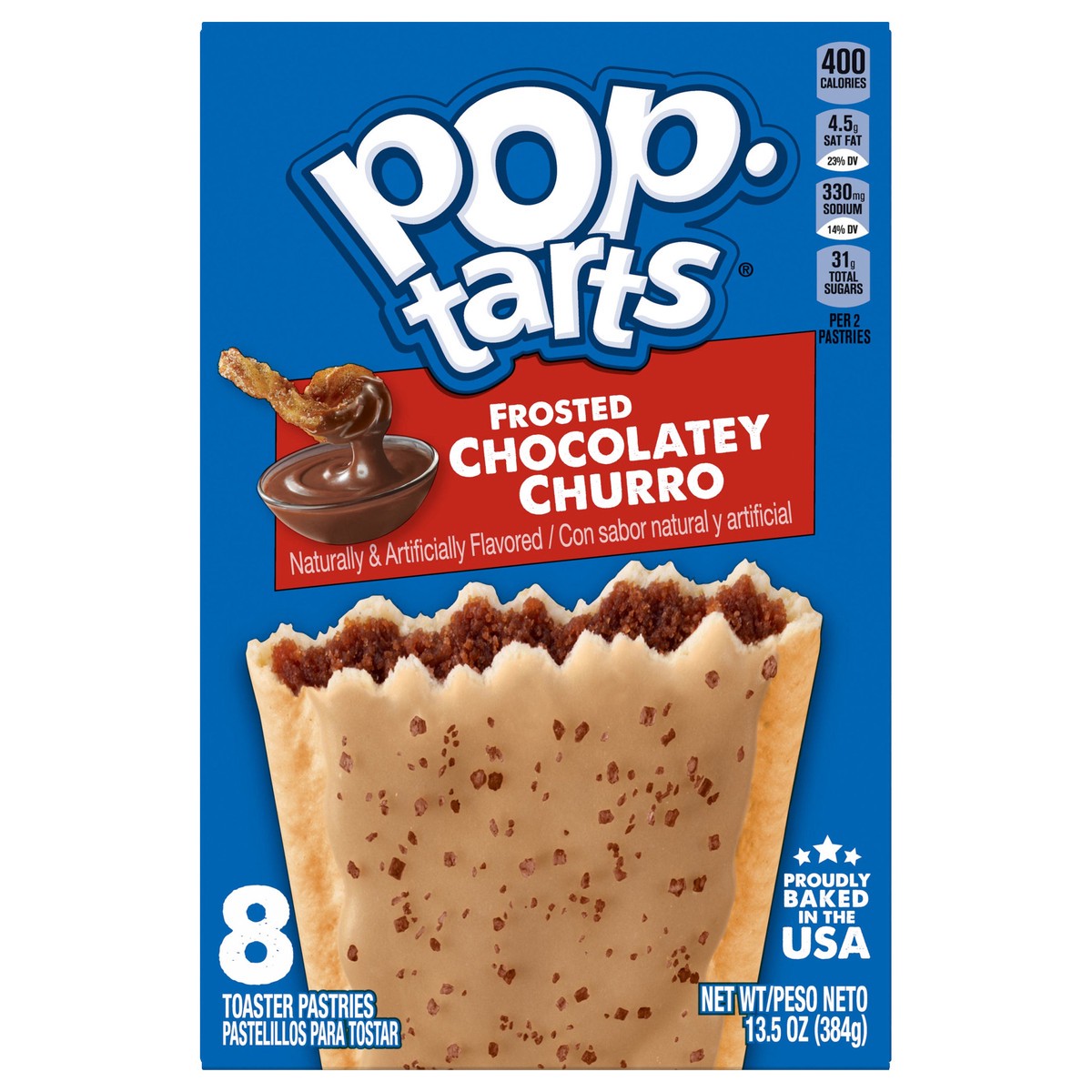slide 1 of 5, Pop-Tarts Toaster Pastries, Chocolatey Churro, 13.5 oz, 4 Count, 13.5 oz