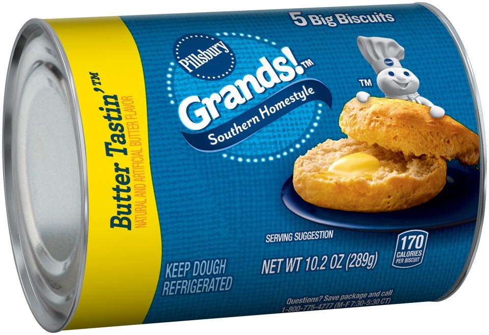 slide 1 of 1, Pillsbury Grands! Southern Homestyle Butter Tastin' Biscuits, 10.2 oz