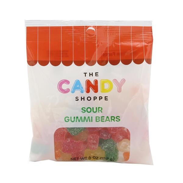 slide 1 of 1, Hy-Vee The Candy Shoppe Sour Gummi Bears, 6 oz