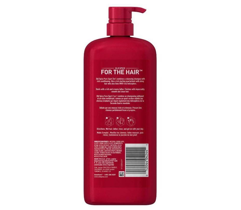 slide 2 of 2, Old Spice Rz 2N1 Pure Sport, 32 oz