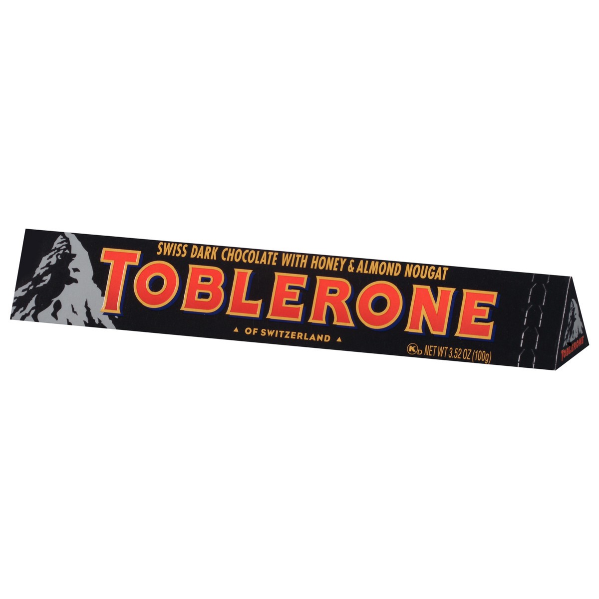 slide 3 of 9, Toblerone Dark Chocolate Bar with Honey and Almond Nougat, 3.52 oz, 3.53 oz