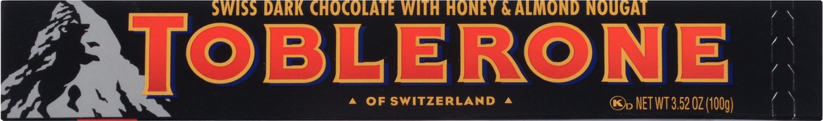 slide 6 of 9, Toblerone Dark Chocolate Bar with Honey and Almond Nougat, 3.52 oz, 3.53 oz