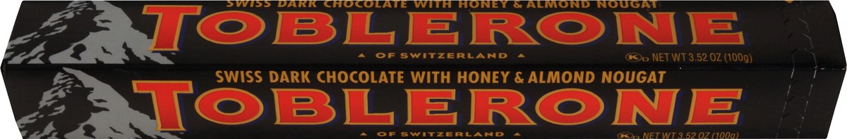 slide 9 of 9, Toblerone Dark Chocolate Bar with Honey and Almond Nougat, 3.52 oz, 3.53 oz