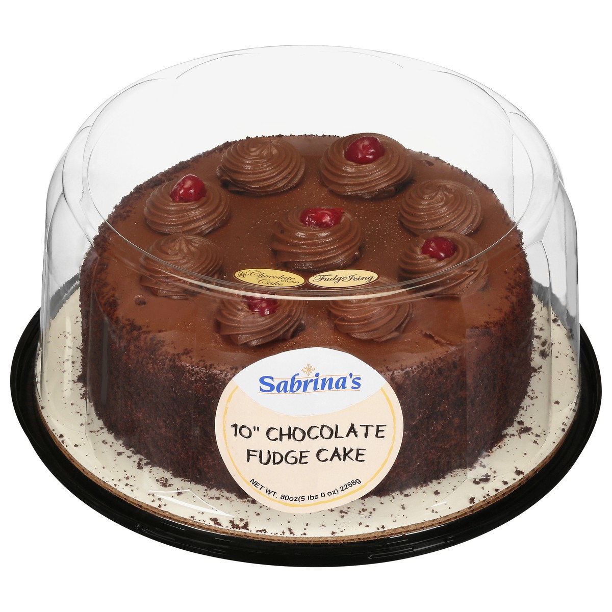 slide 1 of 13, Sabrina's Sabrinas Chocolate Fudge Cake, 80 oz