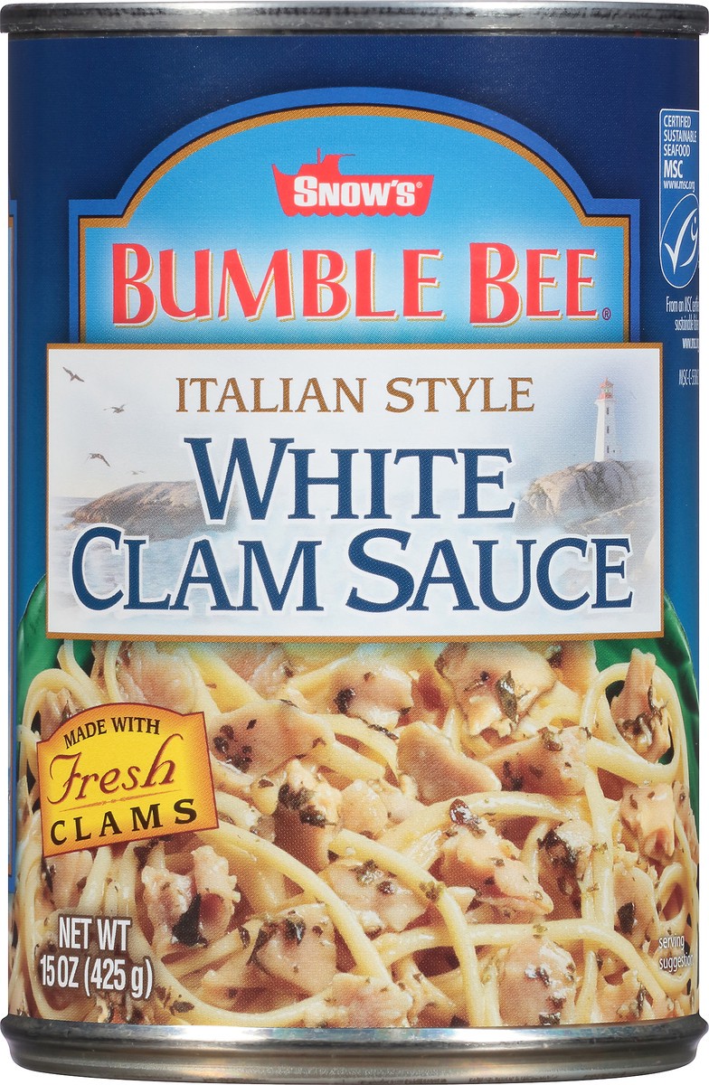 slide 1 of 5, Snow's Bumble Bee Italian Style White Clam Sauce EA, 15 oz