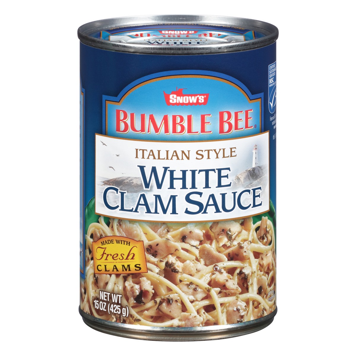 slide 1 of 10, Snow's Bumble Bee Italian Style White Clam Sauce, 15 oz