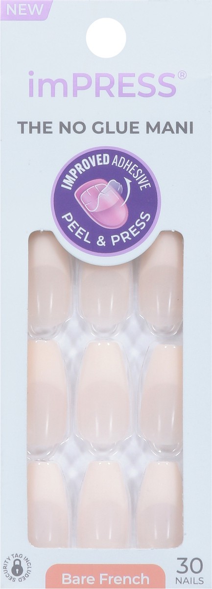 slide 7 of 9, imPRESS Bare French Nails 30 ea, 30 ct