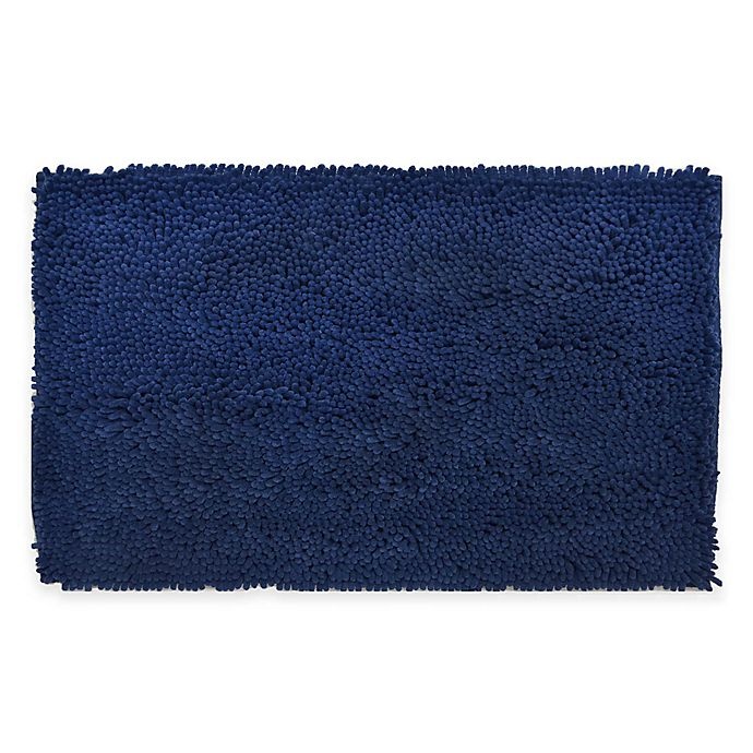 slide 1 of 2, Home Dynamix Super Sponge Bath Mat - Blue, 17 in x 24 in