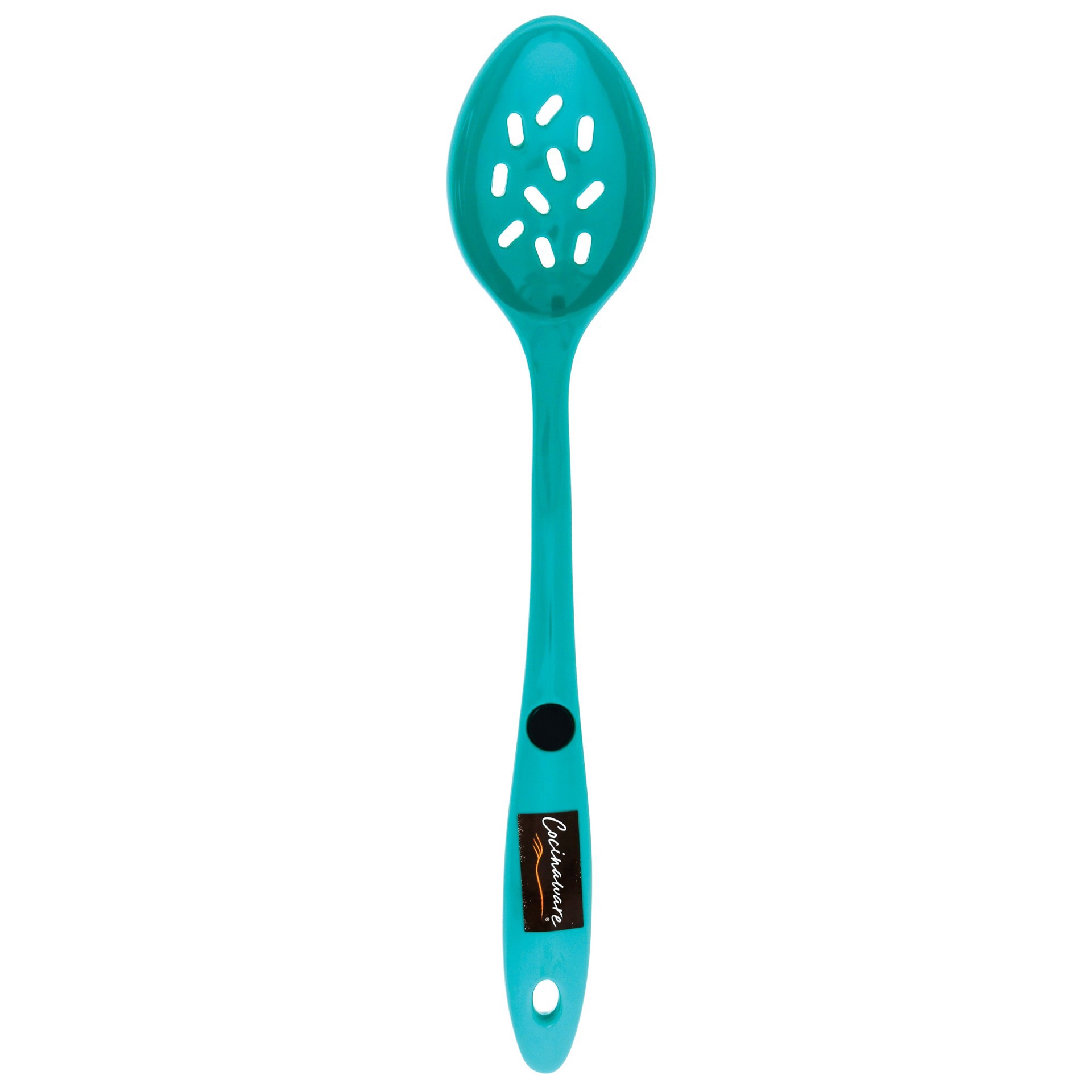 slide 1 of 1, Cocinaware Aqua Melamine Slotted Spoon, 1 ct