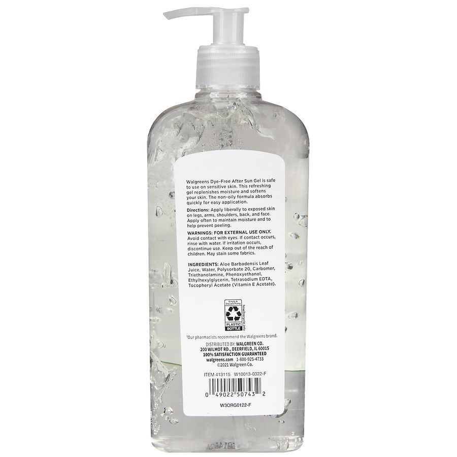 slide 2 of 5, Walgreens Aloe Vera Gel Sensitive, 16 oz