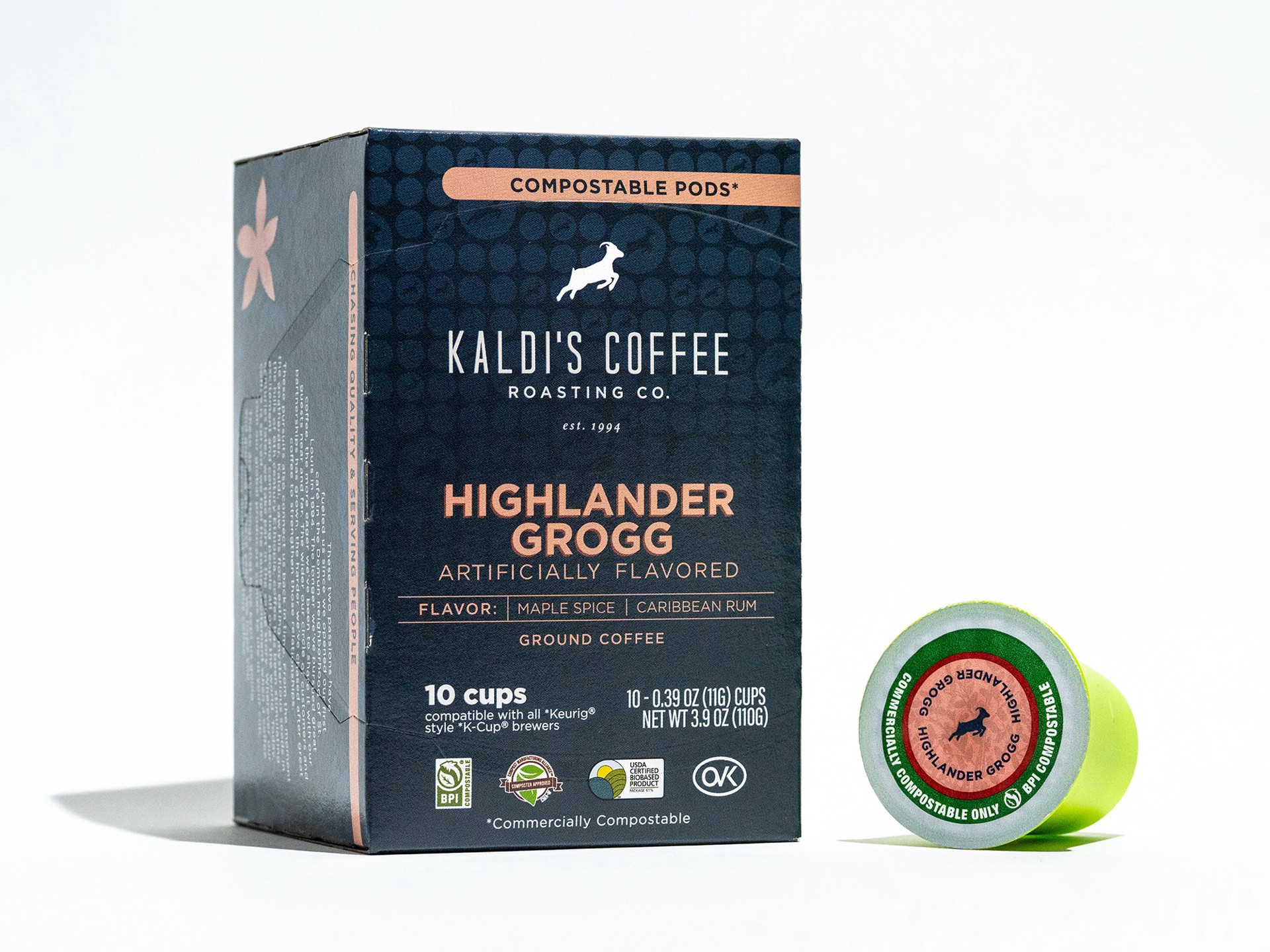 slide 1 of 1, Kaldi's Coffee Roasting Co. Highlander Grogg Kcup Coffee - 4 oz, 4 oz