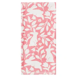 Meijer Corporate Seasonal Mcs Easter Cottage Bunny Pink Fiber Reactive Kitchen Towel, 16 In X 25 In