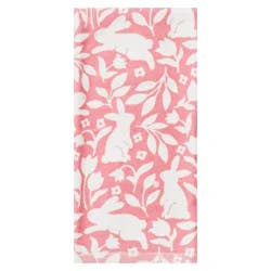 Meijer Corporate Seasonal Mcs Easter Cottage Bunny Pink Fiber Reactive Kitchen Towel, 16 In X 25 In