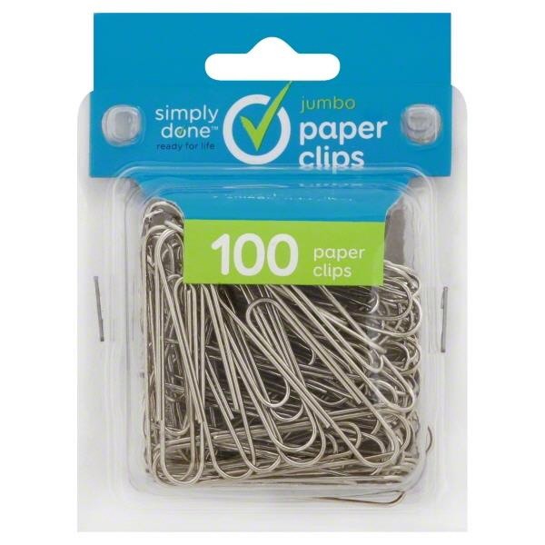 slide 1 of 3, Simply Done Paper Clip Large, 100 ct