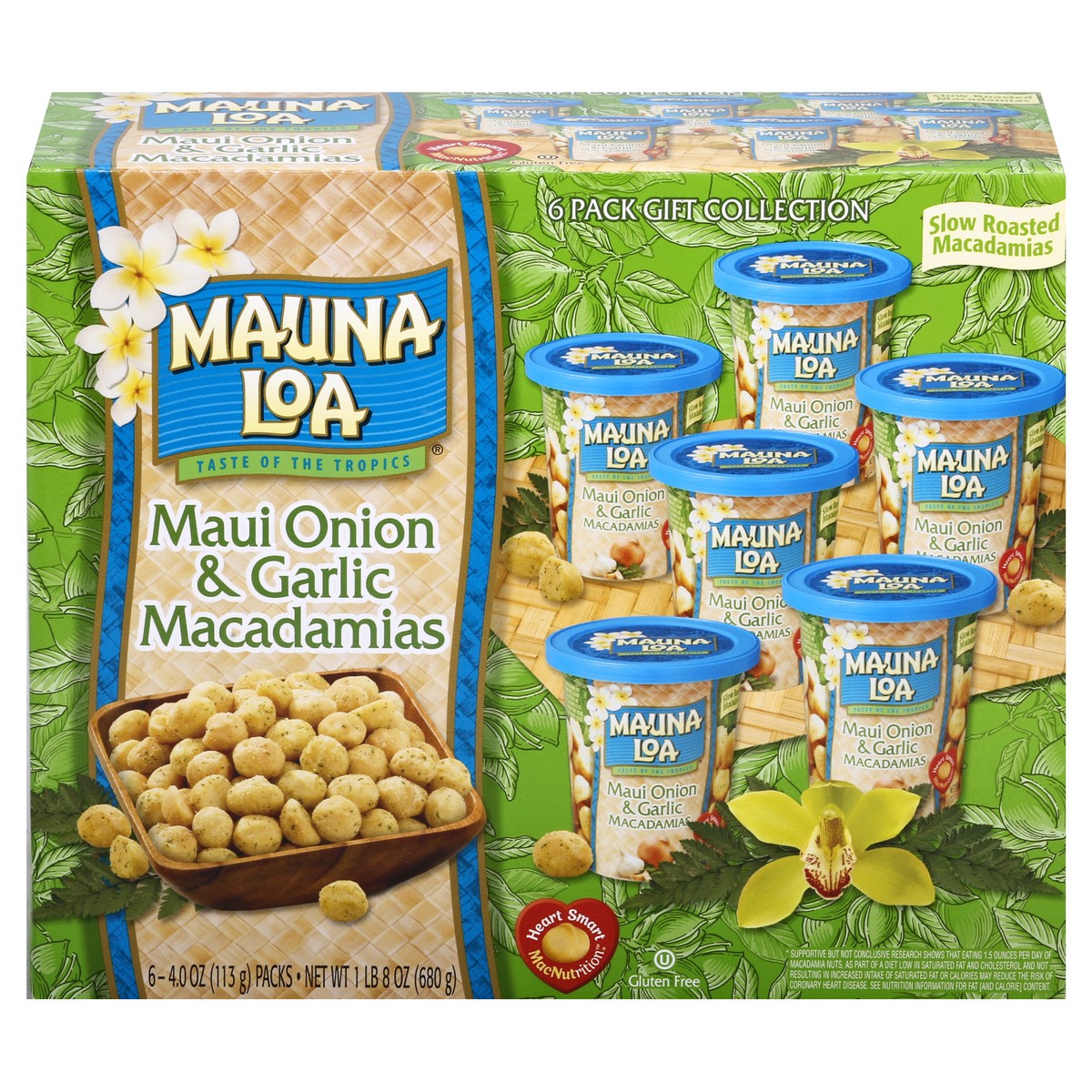 slide 1 of 10, Mauna Loa Maui Onion & Garlic Macadamia's, 6 ct; 24 oz