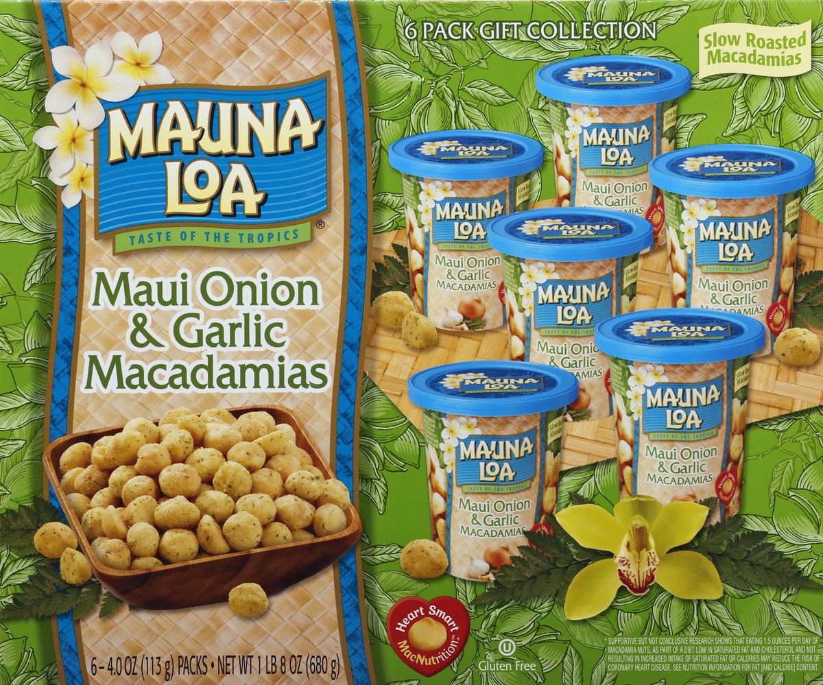 slide 10 of 10, Mauna Loa Maui Onion & Garlic Macadamia's, 6 ct; 24 oz