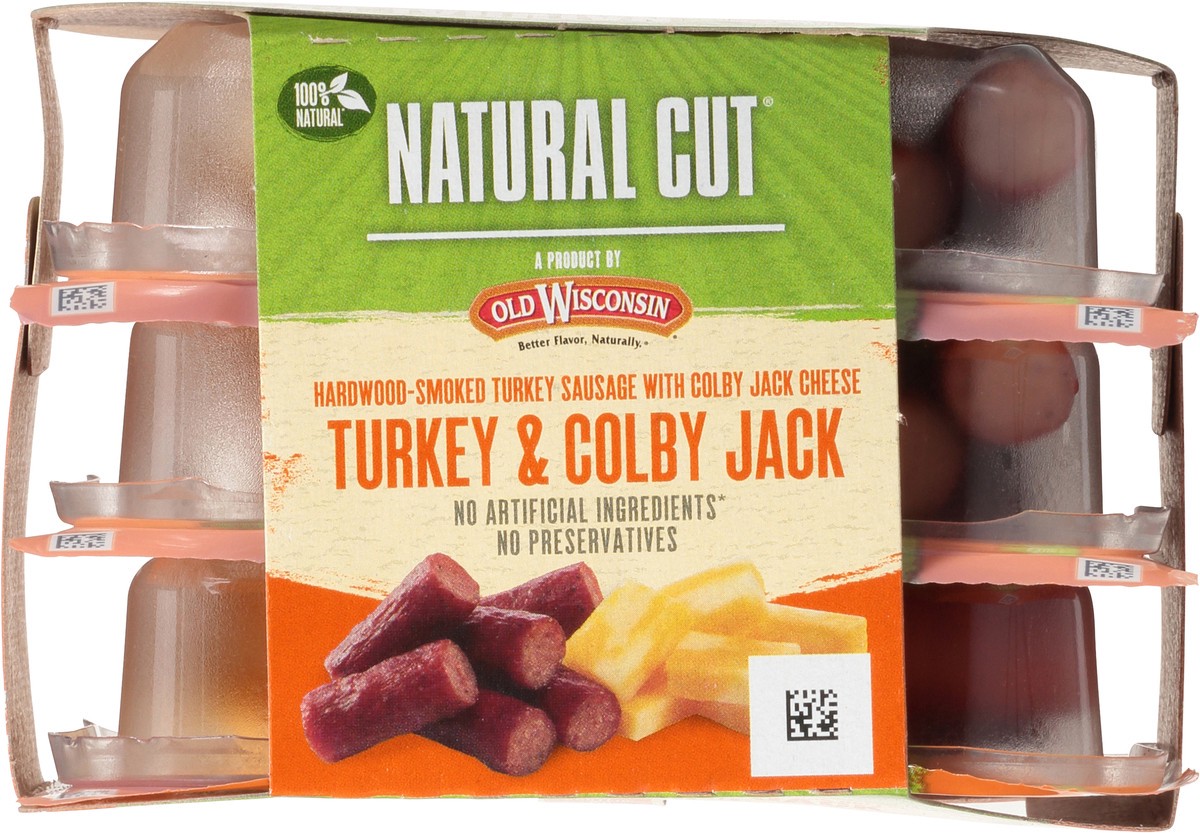 slide 6 of 9, Old Wisconsin Natural Cut Turkey & Colby Jack Snack Packs 3-1.5 oz. Packs, 3 ct
