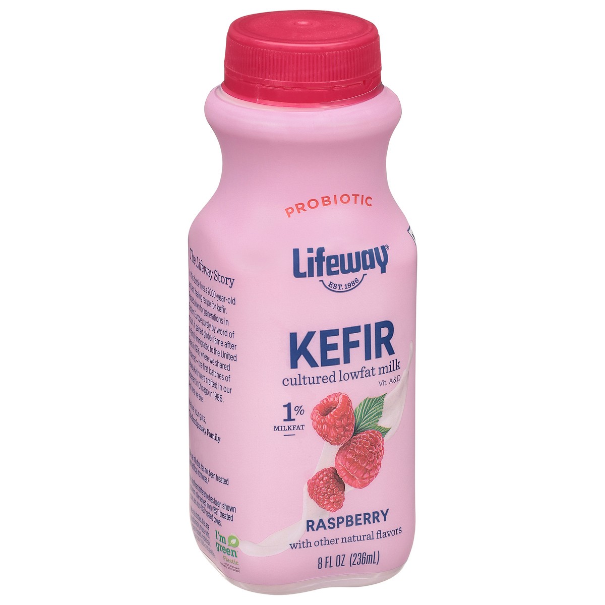 slide 7 of 9, Lifeway Low-Fat Raspberry Kefir, 8 fl oz