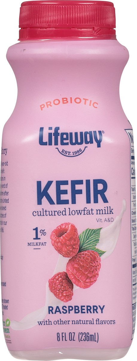 slide 8 of 9, Lifeway Low-Fat Raspberry Kefir, 8 fl oz