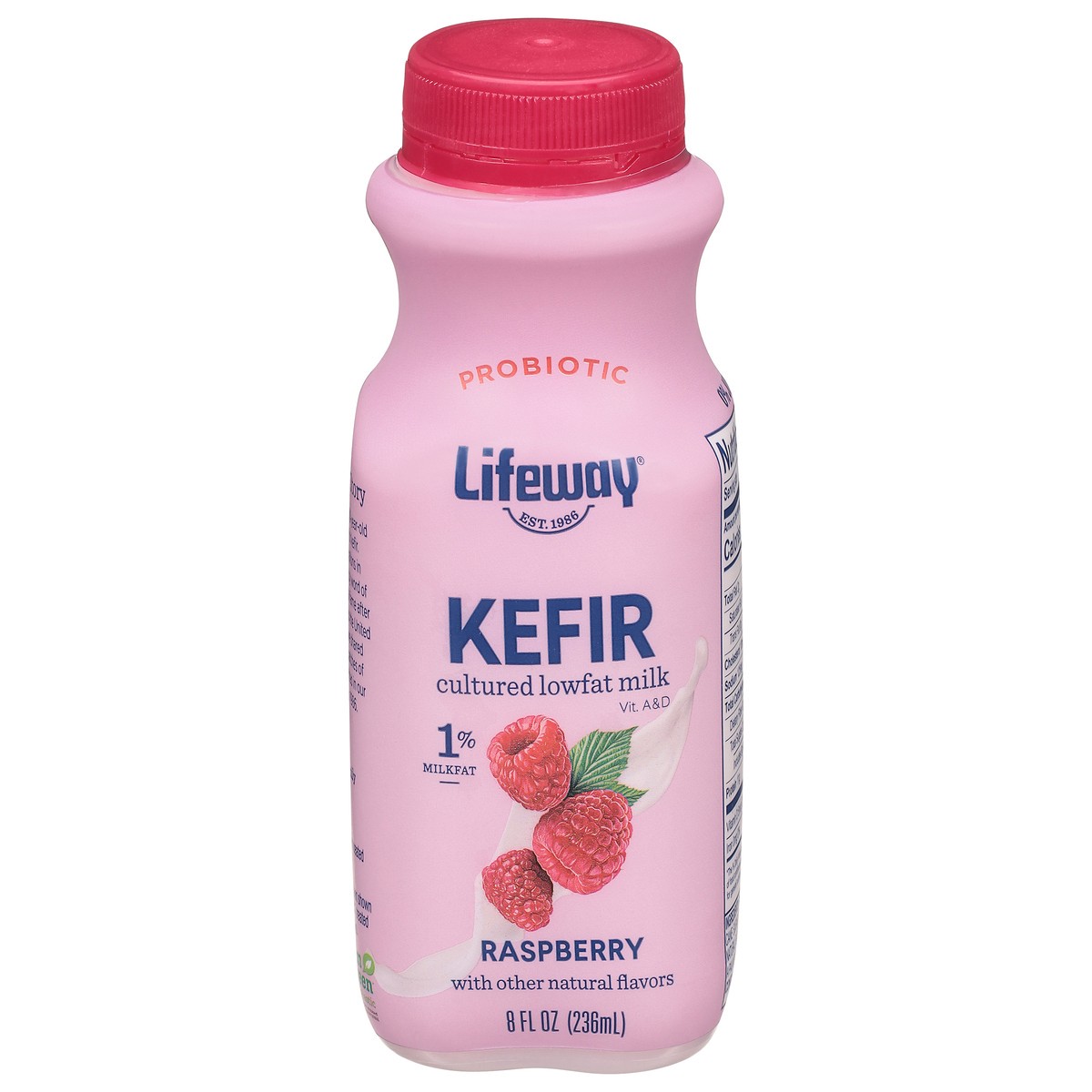 slide 1 of 9, Lifeway Low-Fat Raspberry Kefir, 8 fl oz