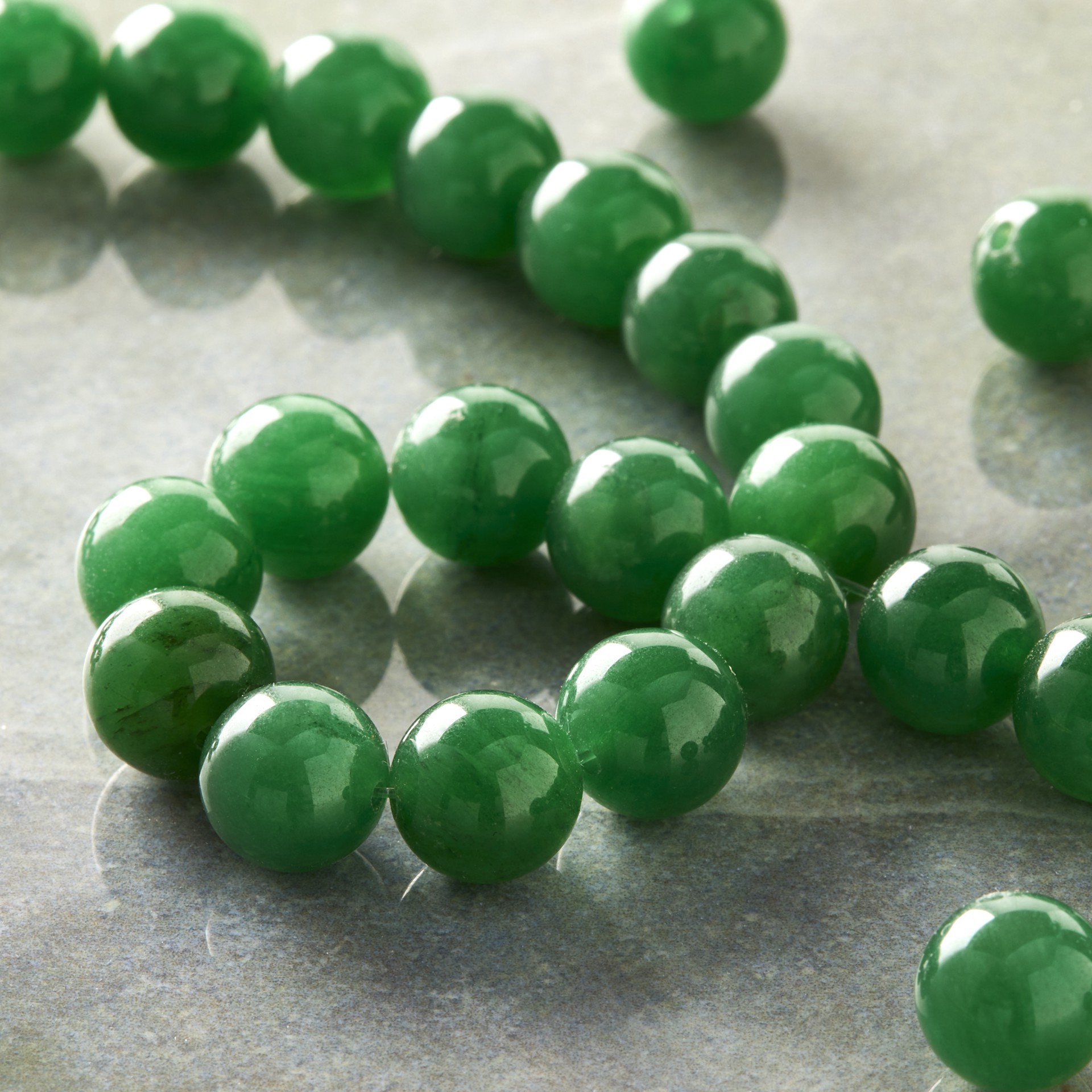 slide 3 of 3, Green Aventurine Round Beads, 10mm By Bead Landing, 10mm