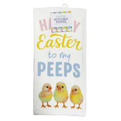 Meijer Corporate Seasonal Mcs Easter Happy Easter Peeps Printed Dual Purpose Kitchen Towel, 16 In X 26 In