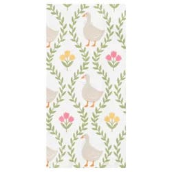 Meijer Corporate Seasonal Easter Goose & Tulip Print Dual Kitchen Towel, 16 in x 26 in