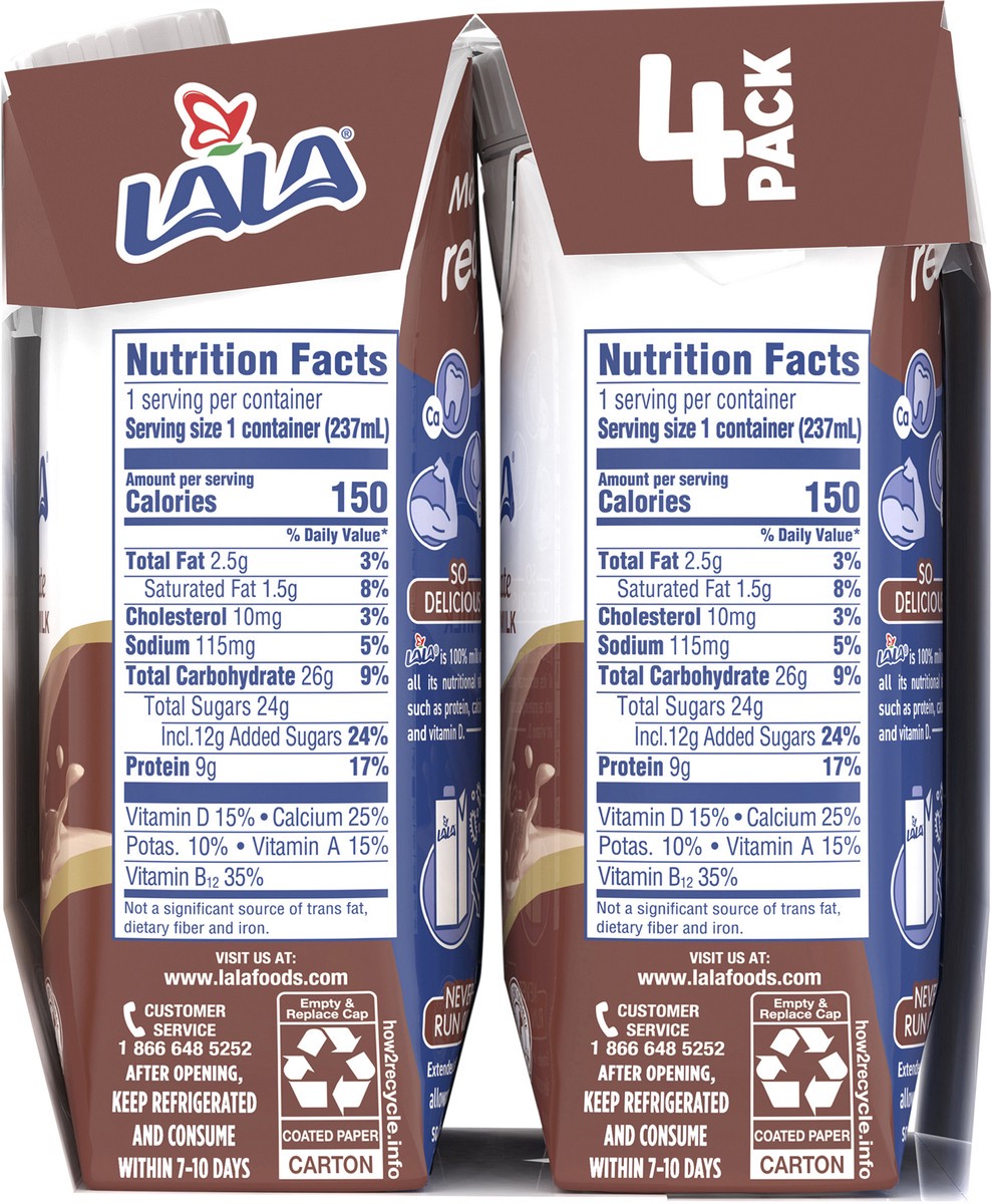 slide 9 of 11, LALA Low Fat Chocolate Milk 4 ea, 4 ct
