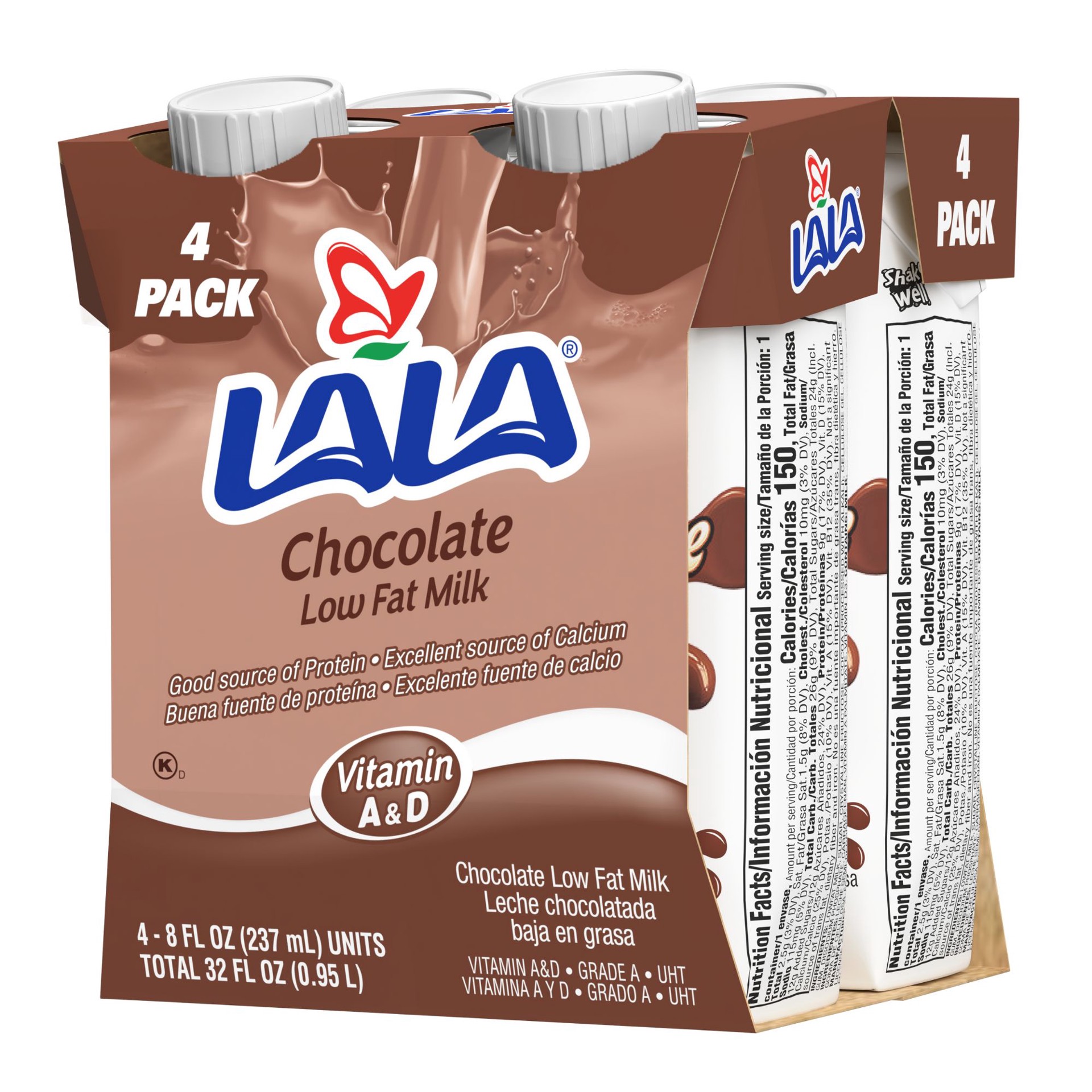 slide 1 of 1, Lala Uht Chocolate Milk 4Pk, 32 oz