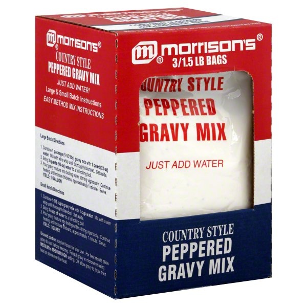 slide 1 of 1, Morrison's Gravy Mix, Country Style, Peppered, 3 ct