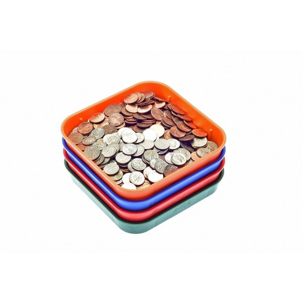 slide 2 of 3, Nadex Coin Sorting Trays, Assorted Colors, Pack Of 4 Trays, 4 ct