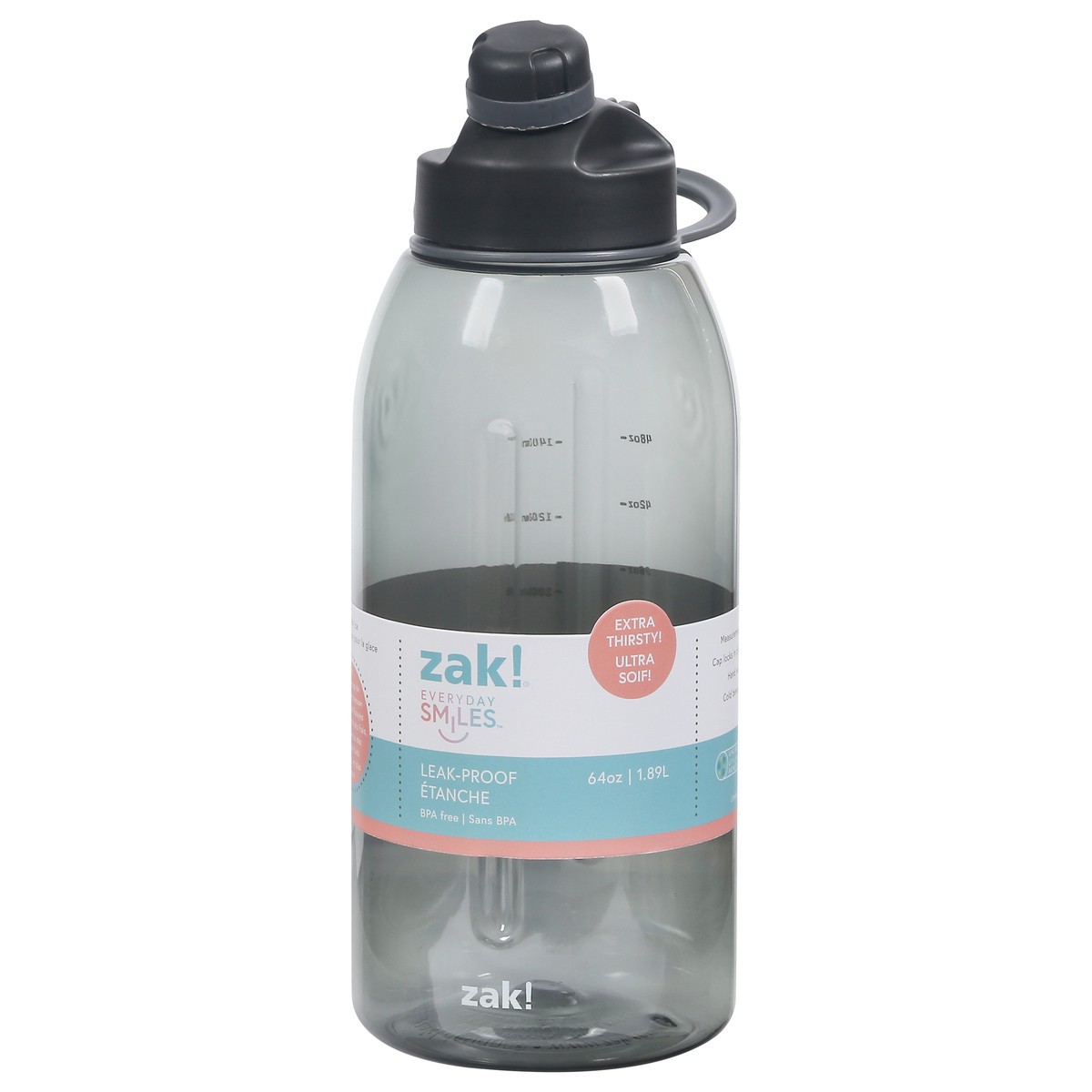 slide 3 of 9, Zak! Designs Zak Designs, Inc. Zak! Water Bottle, Leak-Proof, 64 Ounce, 1 ct