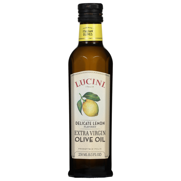 slide 1 of 1, Lucini Italia Olive Oil, Delicate Lemon, Extra Virgin, 8.5 fl oz