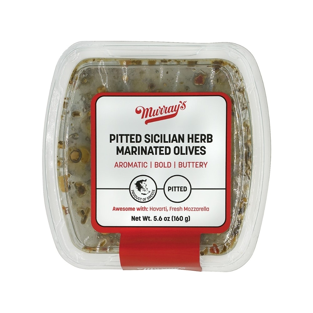 slide 1 of 1, Murray's Pitted Sicilian Herb Marinated Olives, 5.6 oz