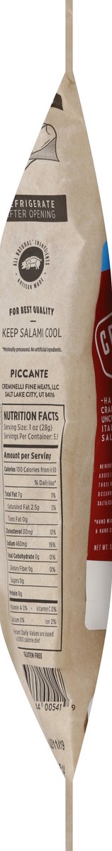 slide 4 of 5, Creminelli Fine Meats Piccante Salami 5.5 oz, 5.5 oz