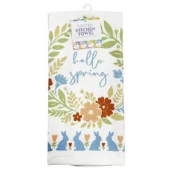 Meijer Corporate Seasonal Mcs Easter Hello Spring Printed Dual Purpose Kitchen Towel, 16 In X 26 In