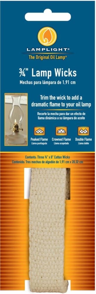 slide 1 of 1, Lamplight Lamp Wicks - 0.75 Inch - 3 Pack, 0.75 in