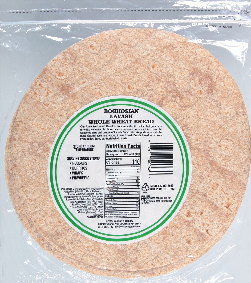 slide 3 of 9, Boghosian Lavash Bread, 12 oz